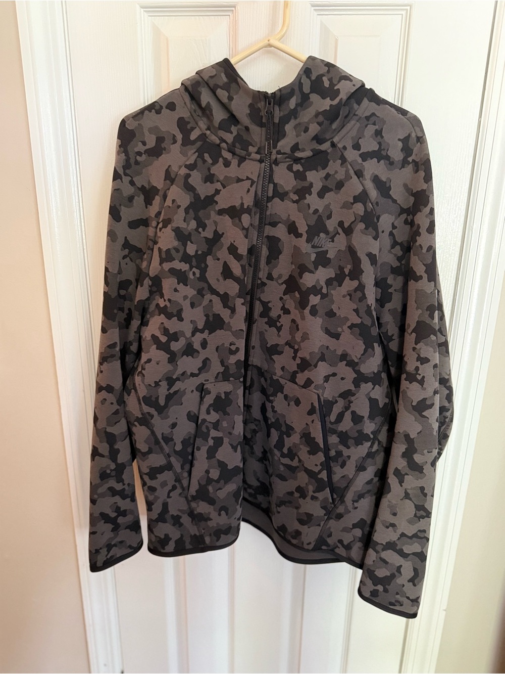 Nike Gray Camo Full-Zip Hoodie Jacket